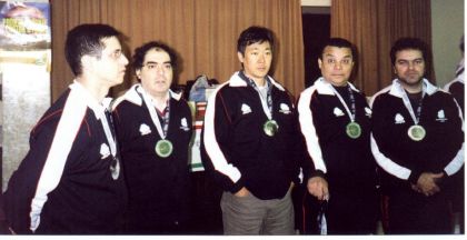 Federação Catarinense de Xadrez - FCX - Ivan, Cícero, Tsuboi, Haroldo e Menna Joinville - Vice campeão
