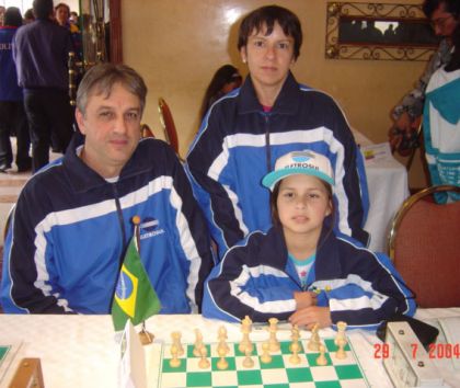 Federação Catarinense de Xadrez - FCX - Gilson, Helena e Thauane