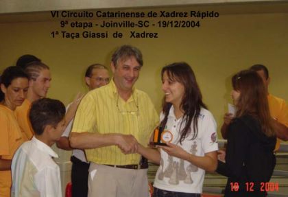 Federação Catarinense de Xadrez - FCX - Premiação- Joana Garcia