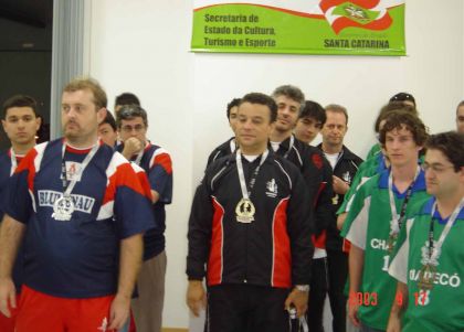 Federação Catarinense de Xadrez - FCX - Premiação JOI 1º, BLU 2º e CHA 3º lugar