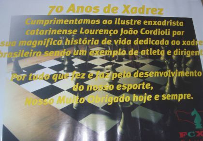 Federação Catarinense de Xadrez - FCX - Banner homenagem